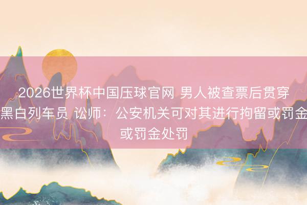 2026世界杯中国压球官网 男人被查票后贯穿屡次黑白列车员 讼师:公安机关可对其进行拘留或罚金处罚