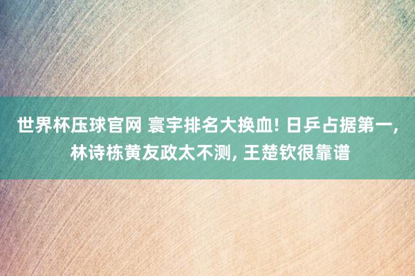 世界杯压球官网 寰宇排名大换血! 日乒占据第一， 林诗栋黄友政太不测， 王楚钦很靠谱